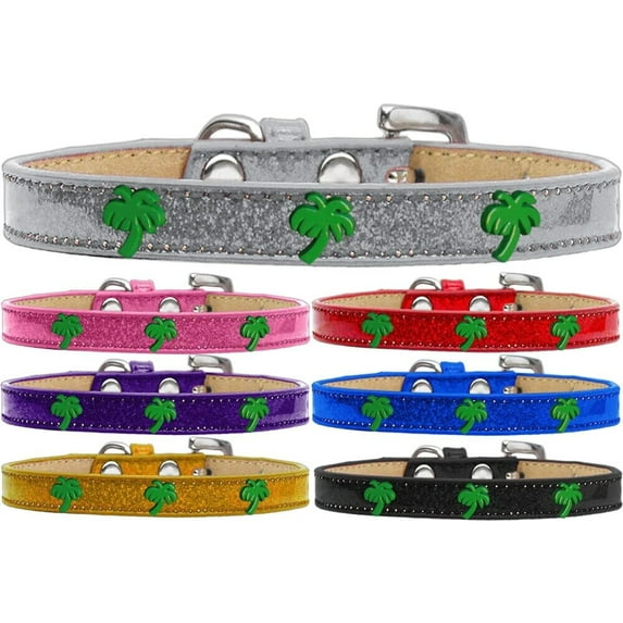 Dog, Puppy Pet Widget Ice Cream Collar, "Green Palm Tree"