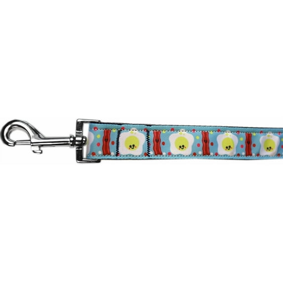 Pet Dog Cat Nylon Collar or Leash, "Happy Bacon"