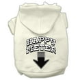 thumbnail image 1 of Mirage Pet  Happy Meter Screen Printed Dog Pet Hoodies, Cream - Extra Small, 1 of 1
