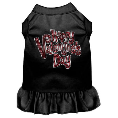 Mirage Pet Happy Valentines Day Rhinestone Dress, Black - Extra Small 8