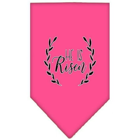 Mirage Pet He is Risen Screen Print Bandana, Bright Pink - Small