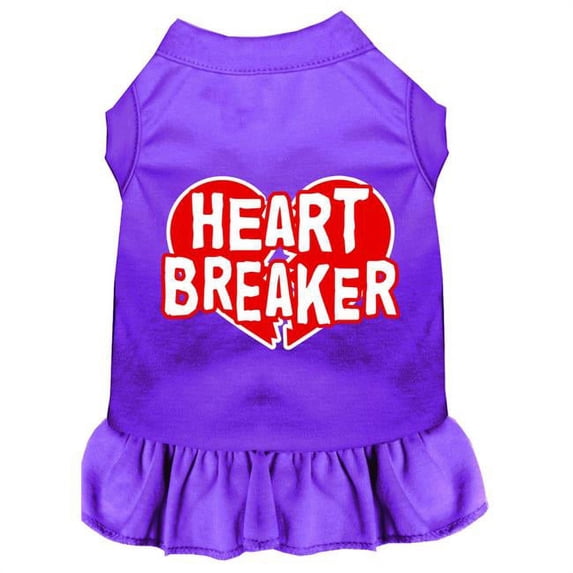 Mirage Pet Heart Breaker Screen Print Dress, Purple - 4X 22
