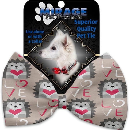 Hedgehog Love Pet Bow Tie Collar Accessory with Velcro
