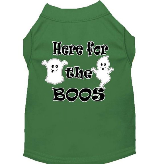 Mirage Pet Here for the Boos Screen Print Dog Shirt Green XL