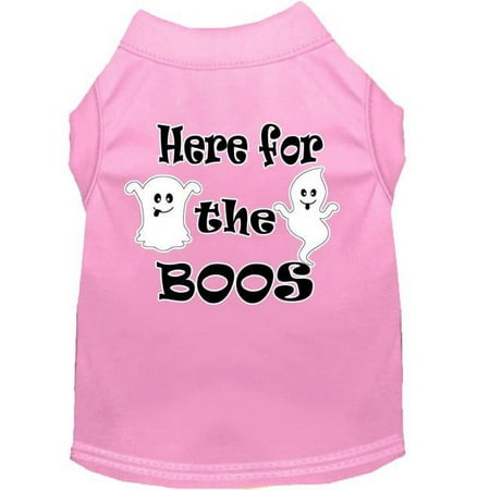 Mirage Pet Here for the Boos Screen Print Dog Shirt, Light Pink - 3XL