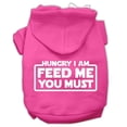 thumbnail image 1 of Mirage Pet  Hungry I am Screen Print Pet Hoodies, Bright Pink - Small, 1 of 1