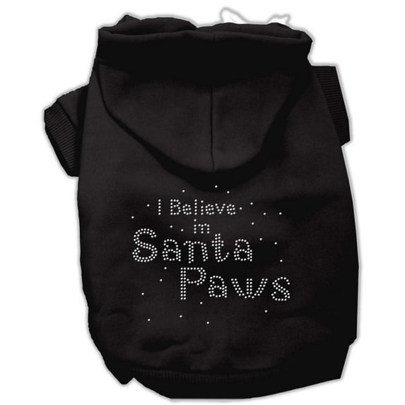 Mirage Pet I Believe in Santa Paws Hoodie Black XXXL