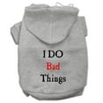 thumbnail image 1 of Mirage Pet  I Do Bad Things Screen Print Pet Hoodies, Grey - 2XL 18, 1 of 1