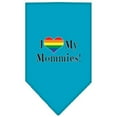 thumbnail image 1 of Mirage Pet  I Heart My Mommies Screen Print Bandana, Turquoise - Small, 1 of 1