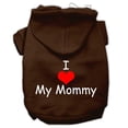 thumbnail image 1 of Mirage Pet  I Love My Mommy Screen Print Pet Hoodies, Brown - Extra Large 16, 1 of 1