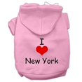 thumbnail image 1 of Mirage Pet  I Love New York Screen Print Pet Hoodies, Pink - Medium 12, 1 of 1