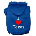 thumbnail image 1 of Mirage Pet I Love Texas Screen Print Pet Hoodies Blue Size XL, 1 of 2