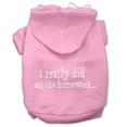 thumbnail image 1 of Mirage Pet  I Really Did Eat the Homework Screen Print Pet Hoodie, Light Pink - Large, 1 of 1