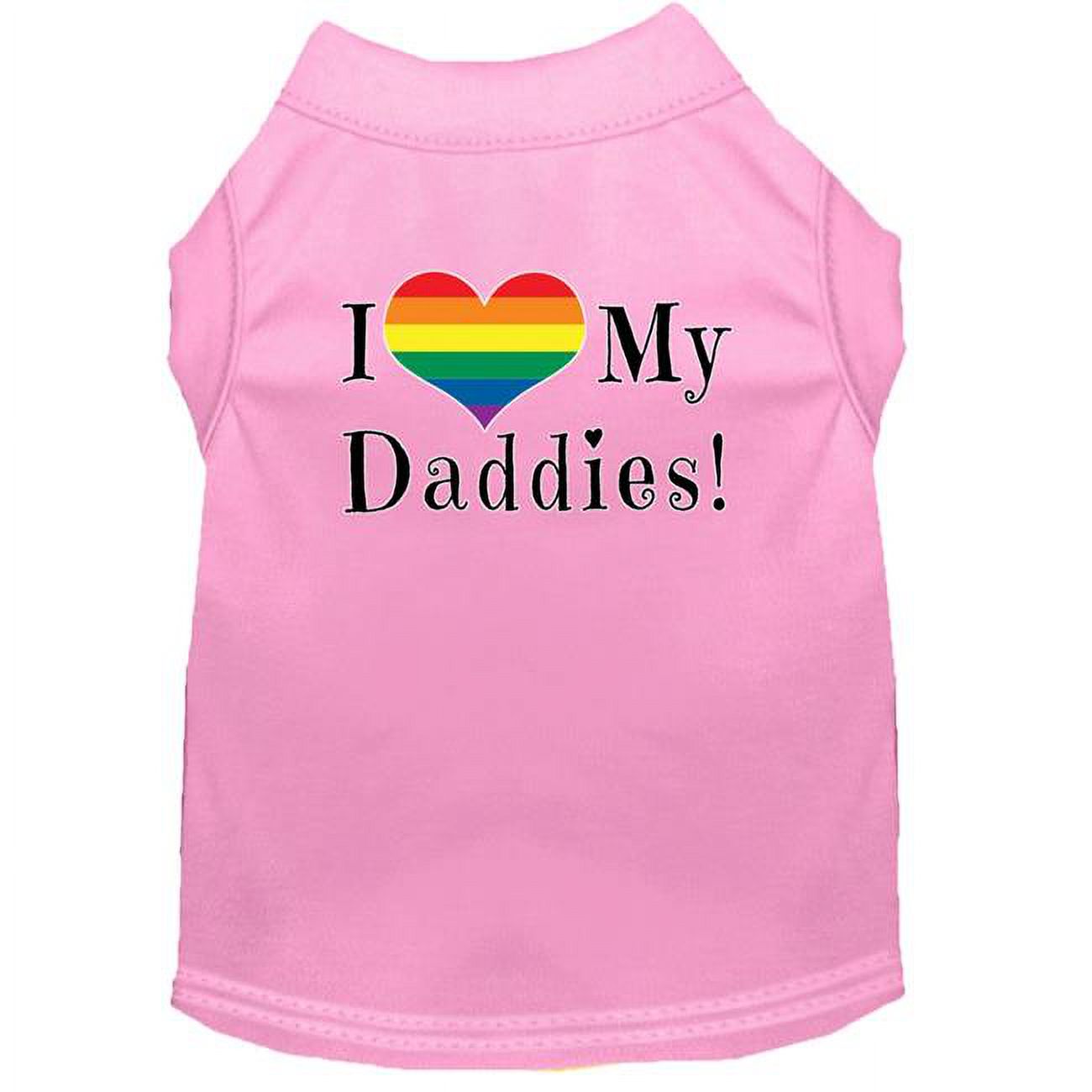 Mirage Pet Products I Heart My Daddies Screen Print Dog Shirt Light