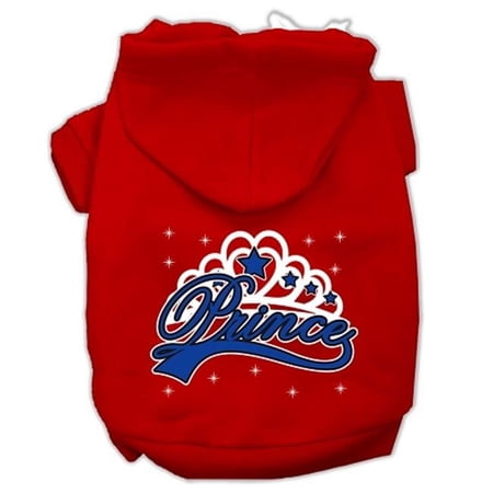 Mirage Pet Im a Prince Screen Print Pet Hoodies, Red - Extra Small 8