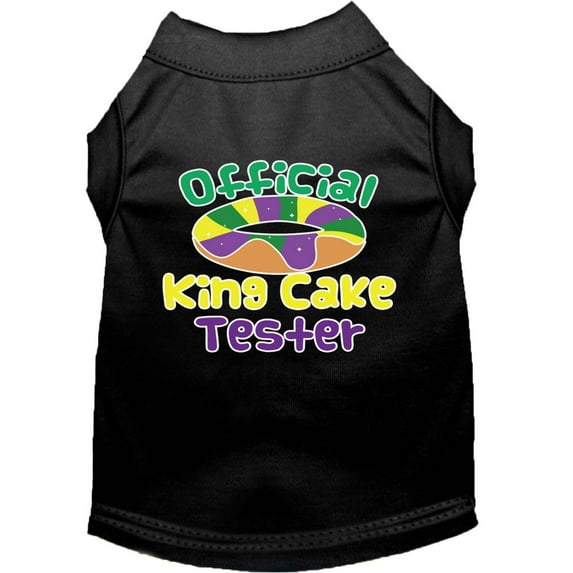 Pet Dog Cat Shirt Screen Printed, "King Cake Tester"
