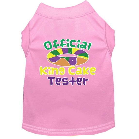Pet Dog Cat Shirt Screen Printed, "King Cake Tester"