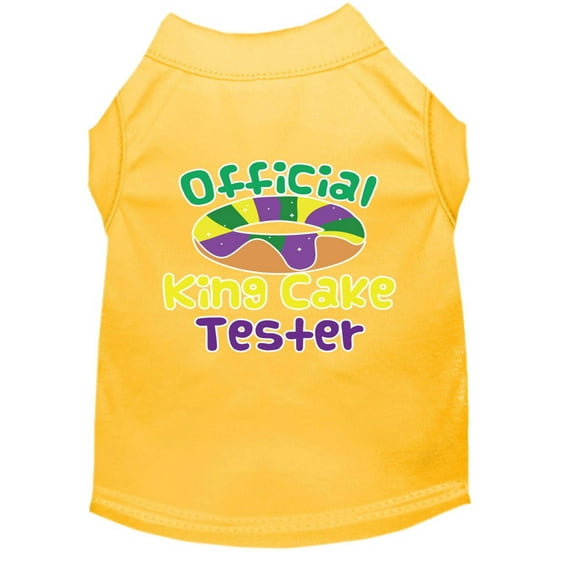 Pet Dog Cat Shirt Screen Printed, "King Cake Tester"