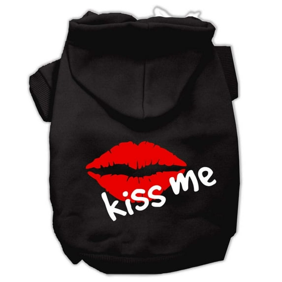 Pet Dog Cat Hoodie Screen Printed, "Kiss Me"