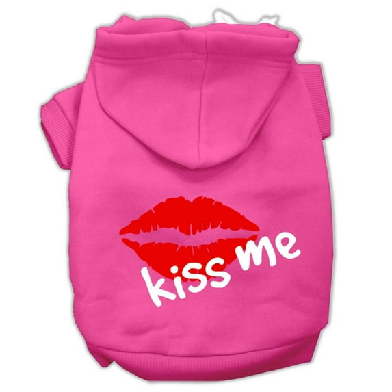 Pet Dog Cat Hoodie Screen Printed, "Kiss Me"