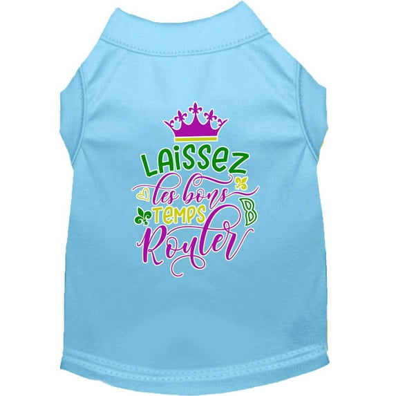 Pet Dog Cat Shirt Screen Printed, "Laissez Les Bons Temps Rouler"