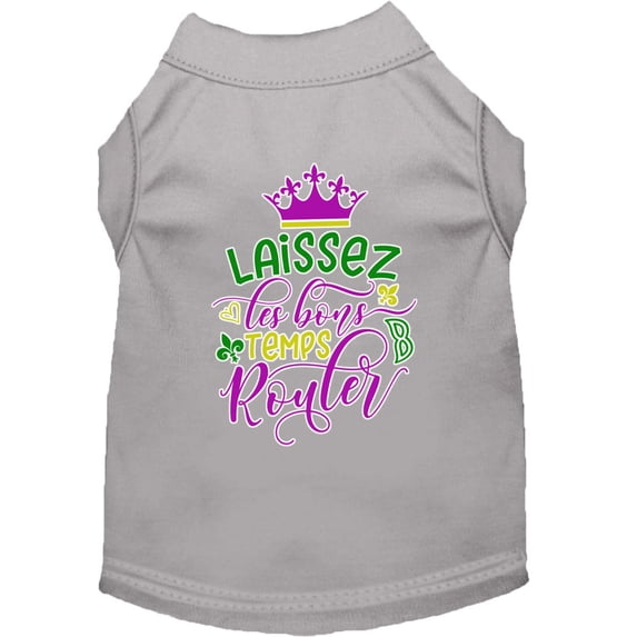 Pet Dog Cat Shirt Screen Printed, "Laissez Les Bons Temps Rouler"