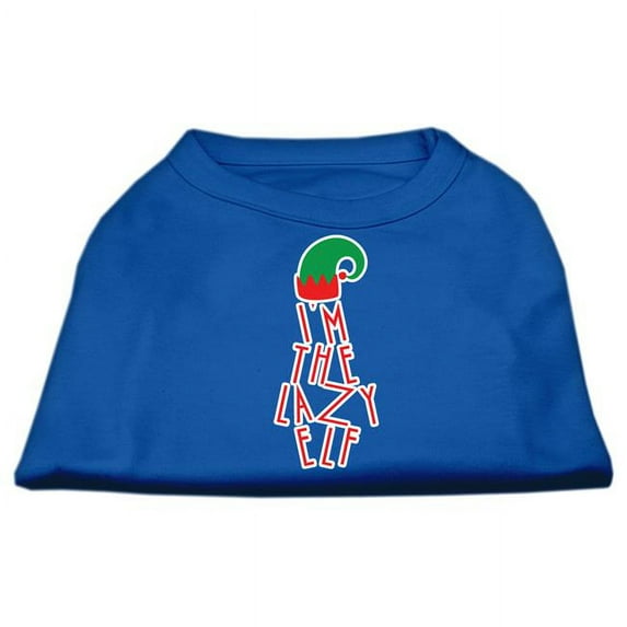 Mirage Pet Lazy Elf Screen Print Pet Shirt, Blue - Large - Size 14