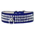 thumbnail image 1 of Mirage Pet Leather Rhinestone Dog Collar, Blue, XL, 1 of 2