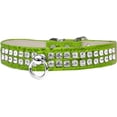 thumbnail image 1 of Mirage Pet Leather Rhinestone Dog Collar, Lime Green, L, 1 of 2