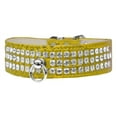 thumbnail image 1 of Mirage Pet Leather Rhinestone Dog Collar, Yellow, XS, 1 of 2