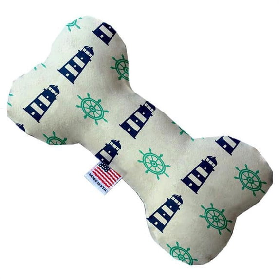 Mirage Pet Lighthouses Canvas Bone Dog Toy - 6 in.