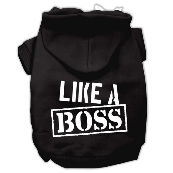 Pet, Dog Cat Hoodie Screen Printed, "Like A Boss"