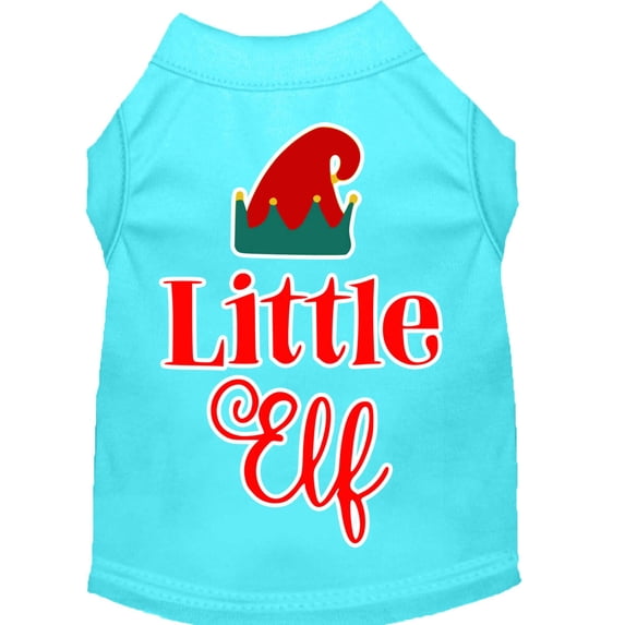 Christmas Pet Dog Cat Shirt Screen Printed, "Little Elf"