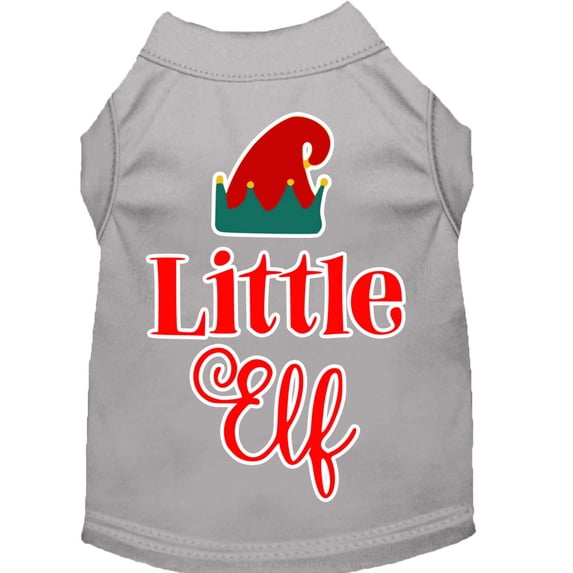 Christmas Pet Dog Cat Shirt Screen Printed, "Little Elf"
