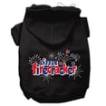 thumbnail image 1 of Mirage Pet  Little Firecracker Screen Print Pet Hoodies, Black - Small, 1 of 1