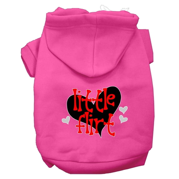 Pet, Dog Cat Hoodie Screen Printed, "Little Flirt"