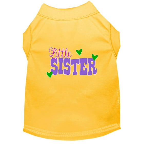 Mirage Pet Little Sister Screen Print Dog Shirt Yellow Med