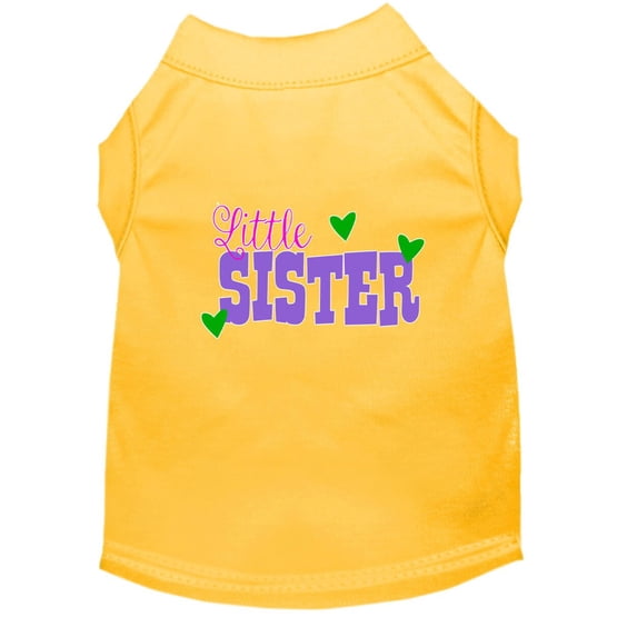 Mirage Pet Little Sister Screen Print Dog Shirt Yellow XXXL