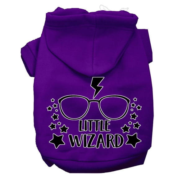 Pet Dog Cat Hoodie Screen Printed, "Little Wizard"