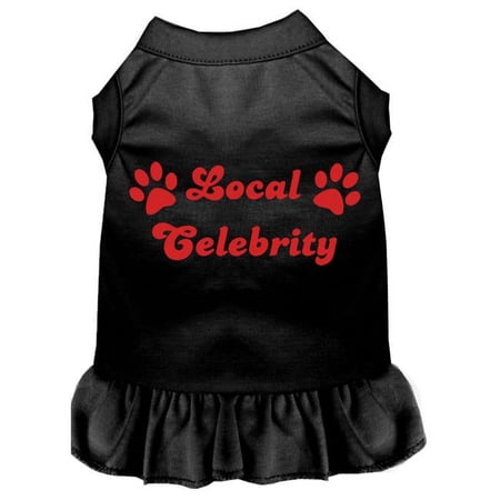 Mirage Pet Local Celebrity Screen Print Dress, Black - Extra Small - Size 8