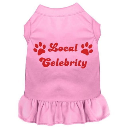 Mirage Pet Local Celebrity Screen Print Dress, Light Pink - Small - Size 10