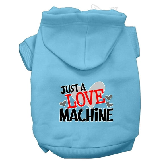 Pet, Dog Cat Hoodie Screen Printed, "Just A Love Machine"