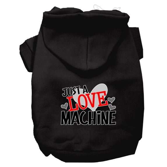 Pet, Dog Cat Hoodie Screen Printed, "Just A Love Machine"