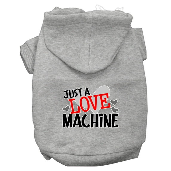Pet, Dog Cat Hoodie Screen Printed, "Just A Love Machine"