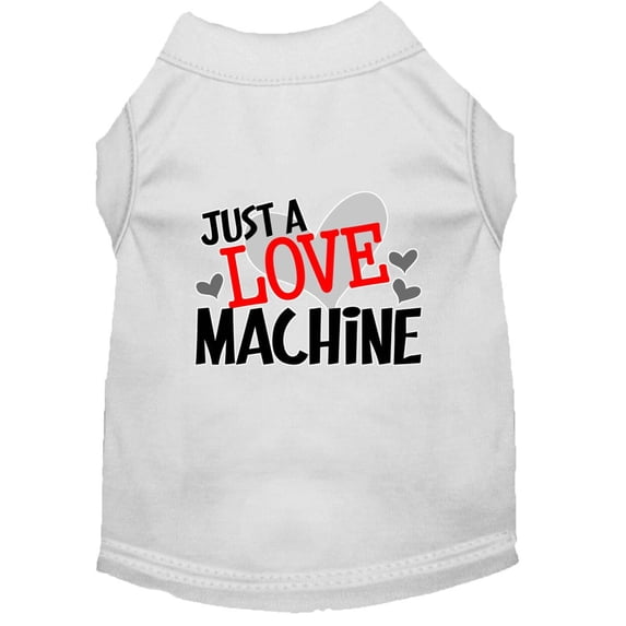Pet Dog Cat Shirt Screen Printed, "Just A Love Machine"