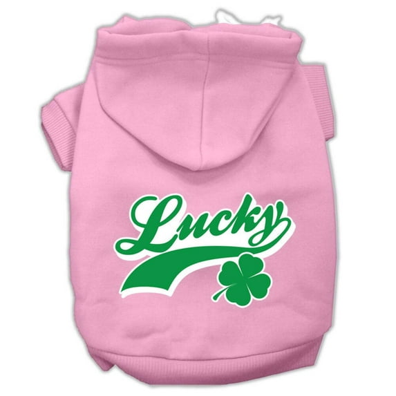Mirage Pet Lucky Swoosh Screen Print Pet Hoodies Light Pink Size XL