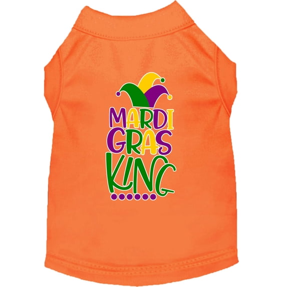 Pet Dog Cat Shirt Screen Printed, "Mardi Gras King"