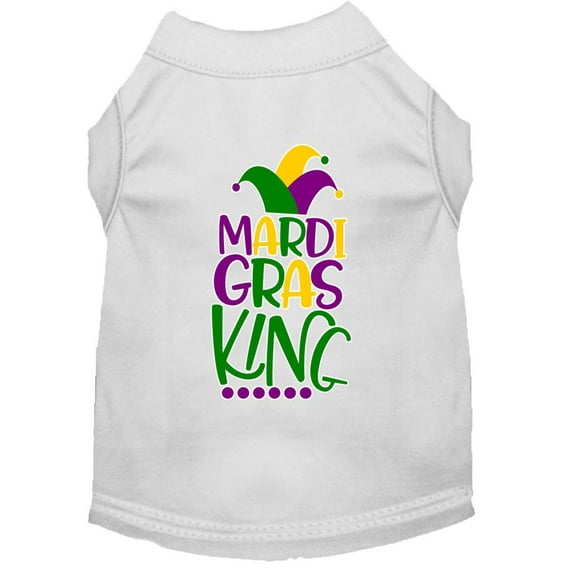 Pet Dog Cat Shirt Screen Printed, "Mardi Gras King"