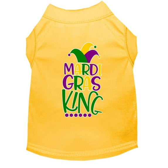Pet Dog Cat Shirt Screen Printed, "Mardi Gras King"