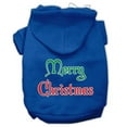 thumbnail image 1 of Mirage Pet  Merry Christmas Screen Print Pet Hoodie, Blue - Extra Small, 1 of 1